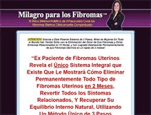 Tablet Screenshot of milagroparalosfibromas.com